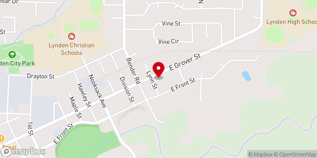 Map showing location of Hope Lutheran Church