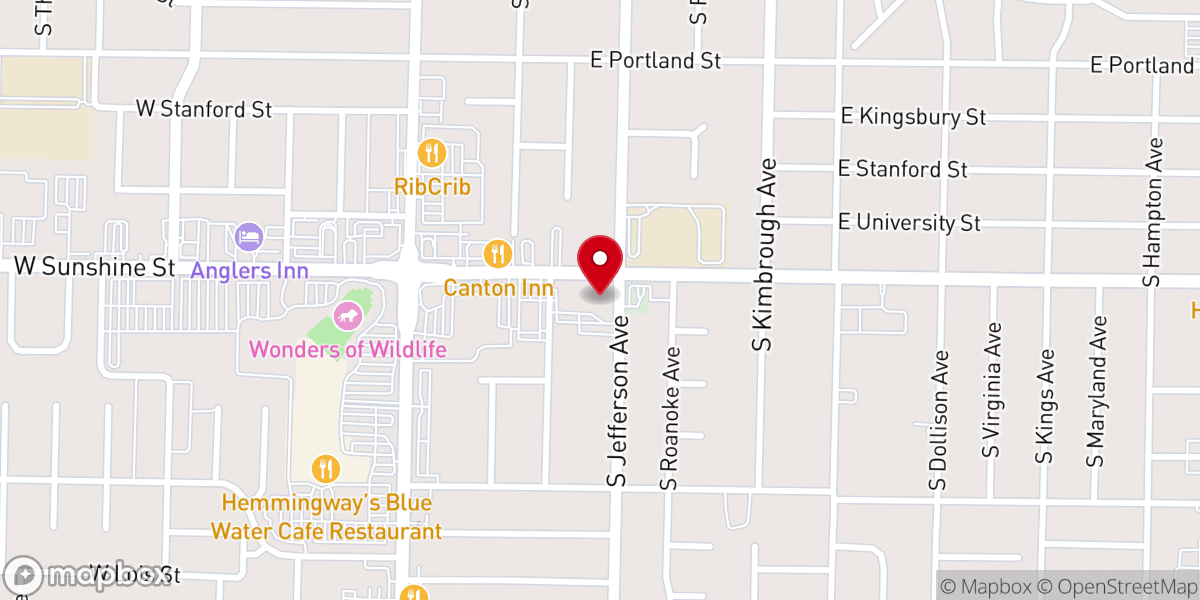 Map showing location of Jefferson Ave Baptist Church