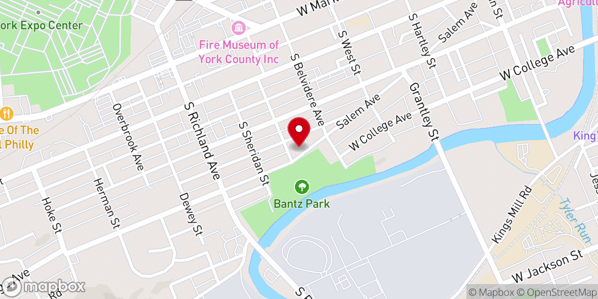 Map showing location of Shiloh Baptist Church