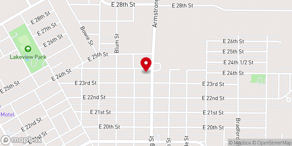 Map showing location of Calvary Baptist Church