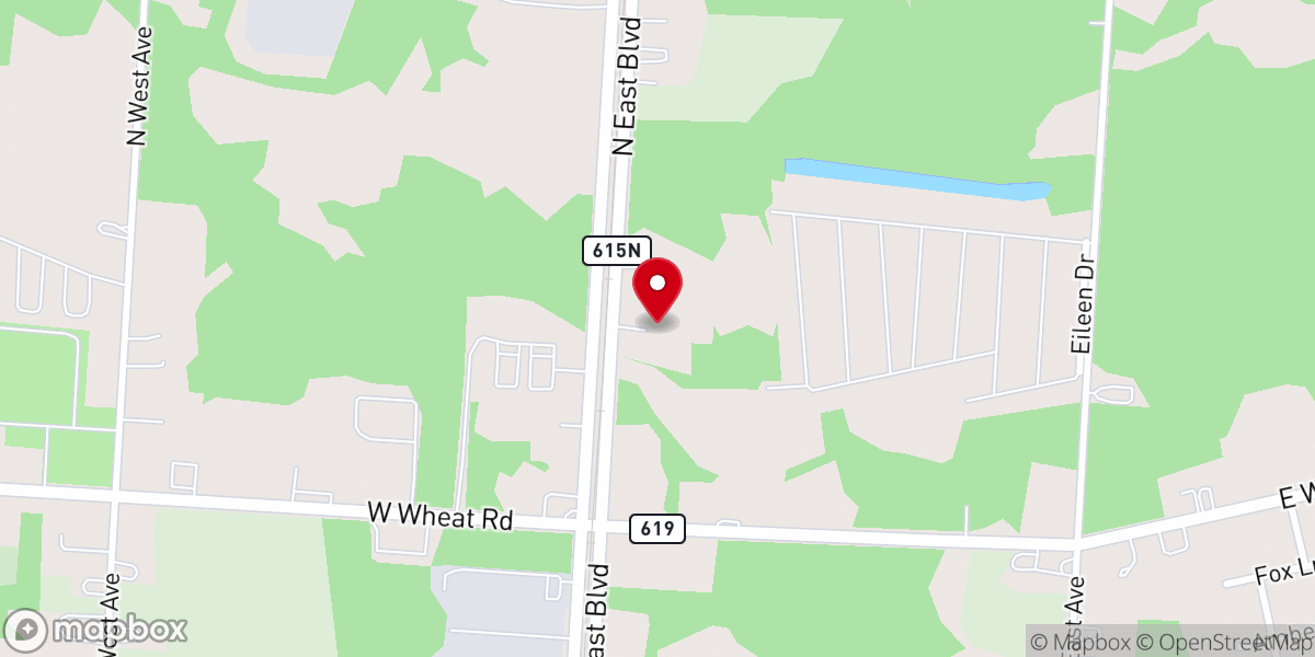 Map showing location of Shiloh Baptist Church