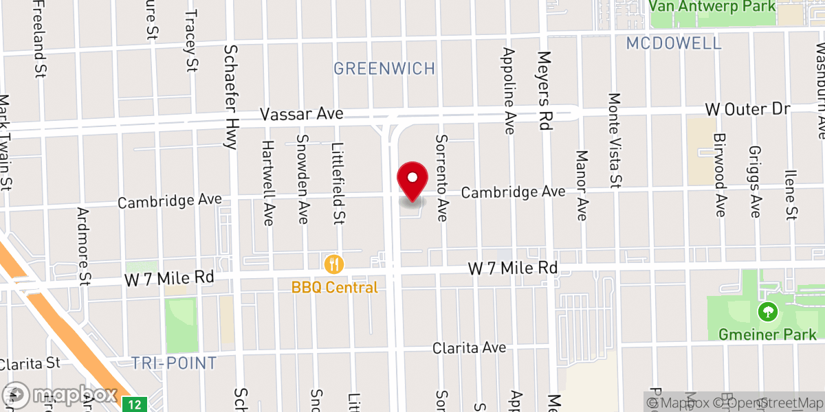 Map showing location of Trinity Community Presbyterian Church