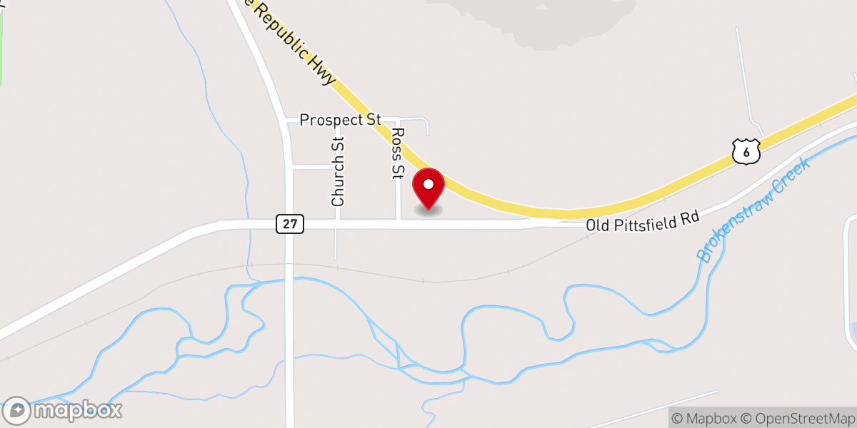 Map showing location of Pittsfield Wesleyan Methodist