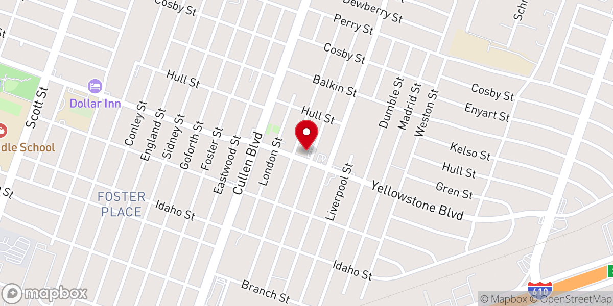 Map showing location of Joy Baptist Church