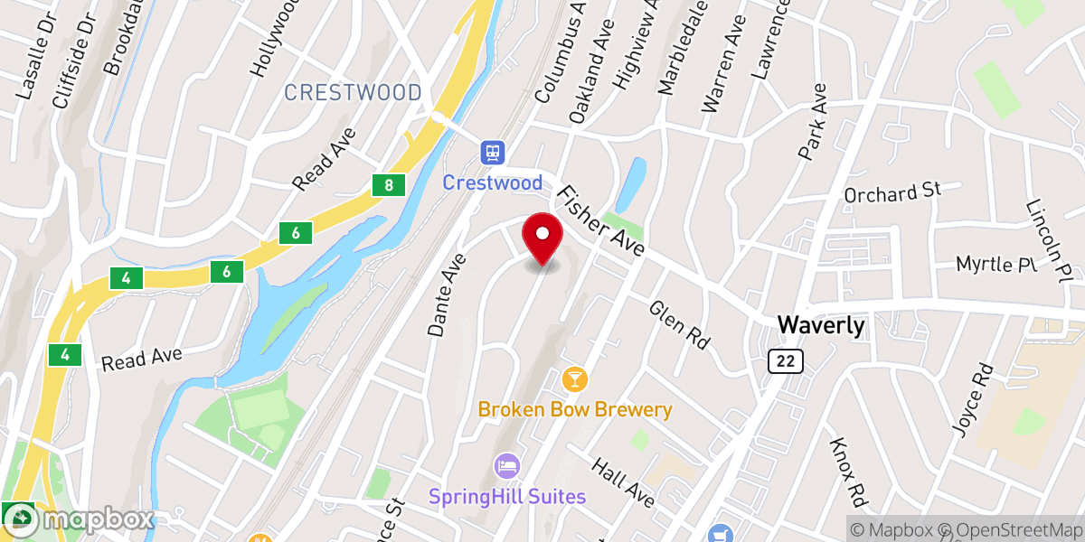 Map showing location of Asbury Korean United Methodist Church