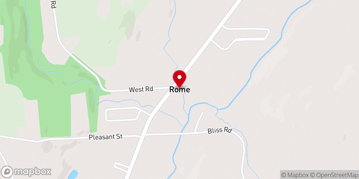 Map showing location of Rome