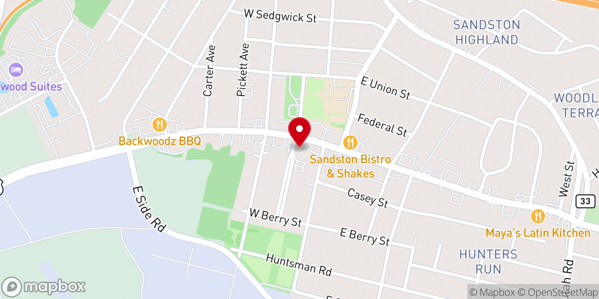 Map showing location of WW Studio @ Corinth United Methodist Church Sandston