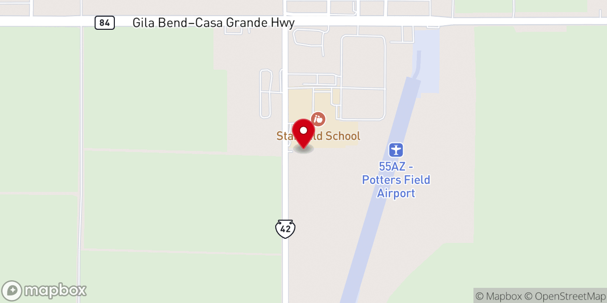 Map showing location of First Baptist Church of Stanfield - Food Distribution Center