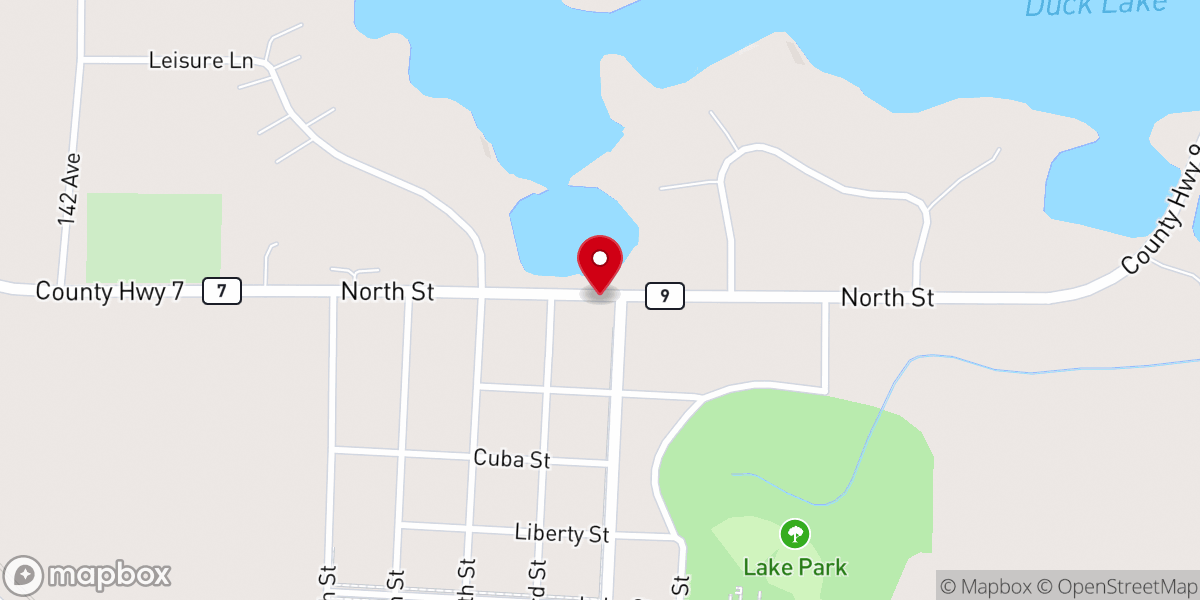 Map showing location of Spirit & Life Center