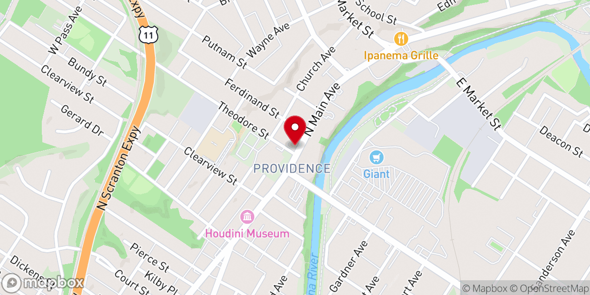 Map showing location of St. Thomas More Parish