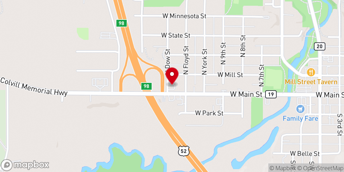 Map showing location of Cannon Community Church
