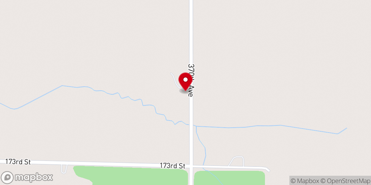 Map showing location of Pleasant Pastures Weddings and Events