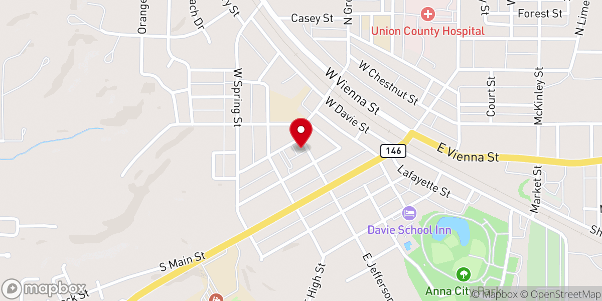 Map showing location of Trinity Lutheran Church