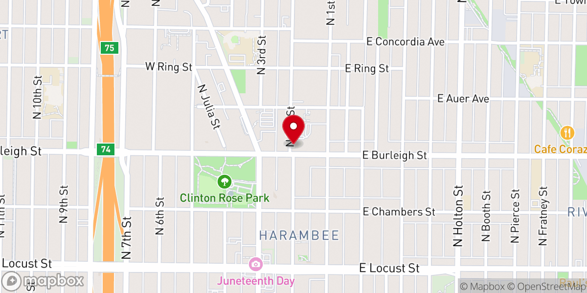 Map showing location of St Martin De Porres Catholic Church