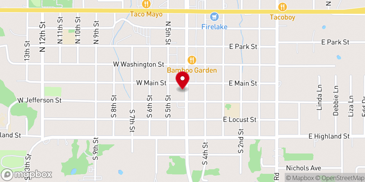 Map showing location of Broadway Wedding Chapel