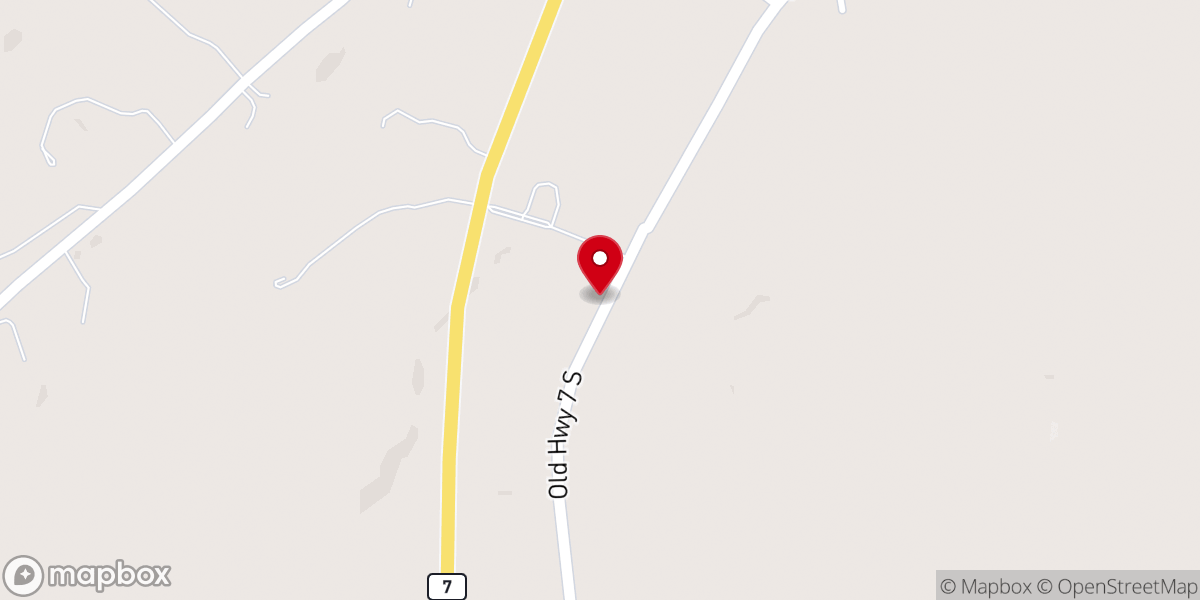 Map showing location of Holly Hill Church