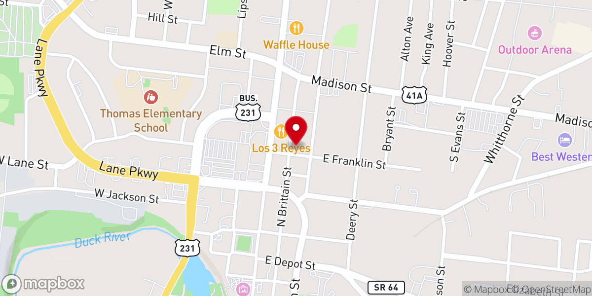 Map showing location of Bible Presbyterian Church