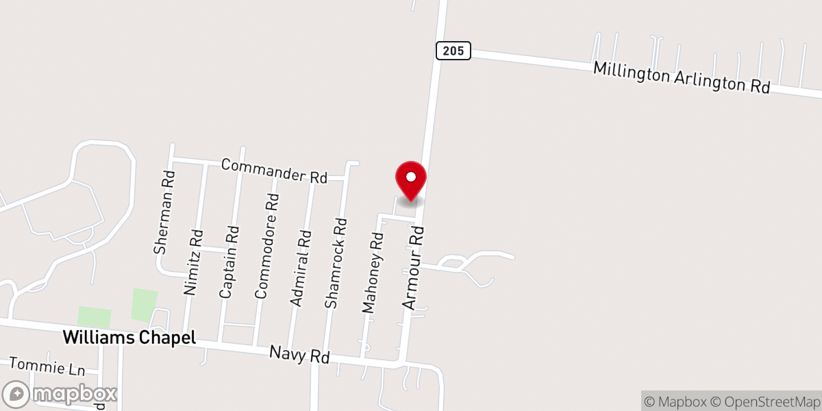 Map showing location of Hampton Memorial United Methodist