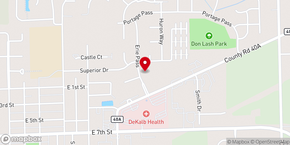 Map showing location of County Line Church of God - Auburn