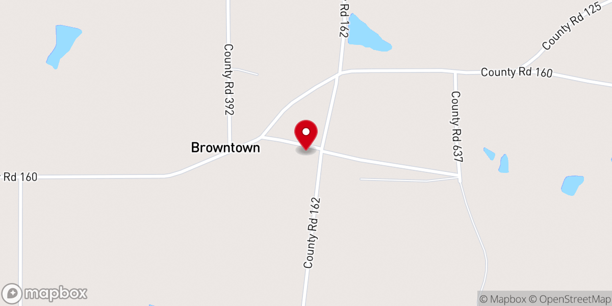 Map showing location of Brown Town Church