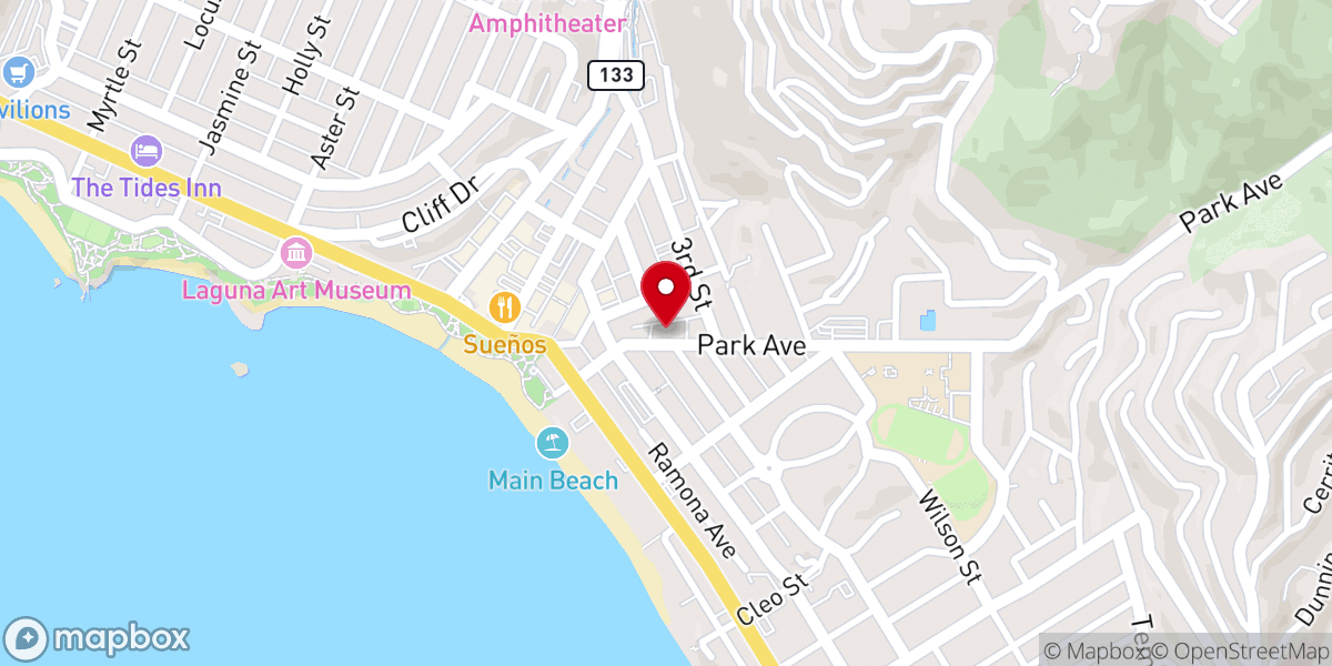 Map showing location of St. Mary's Episcopal Church Laguna Beach