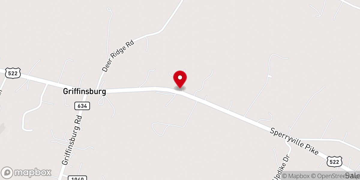 Map showing location of New Salem Baptist Church