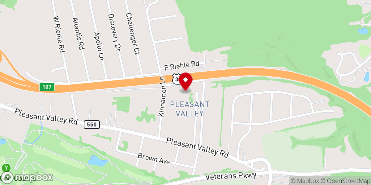 Map showing location of Pleasant Valley United Methodist