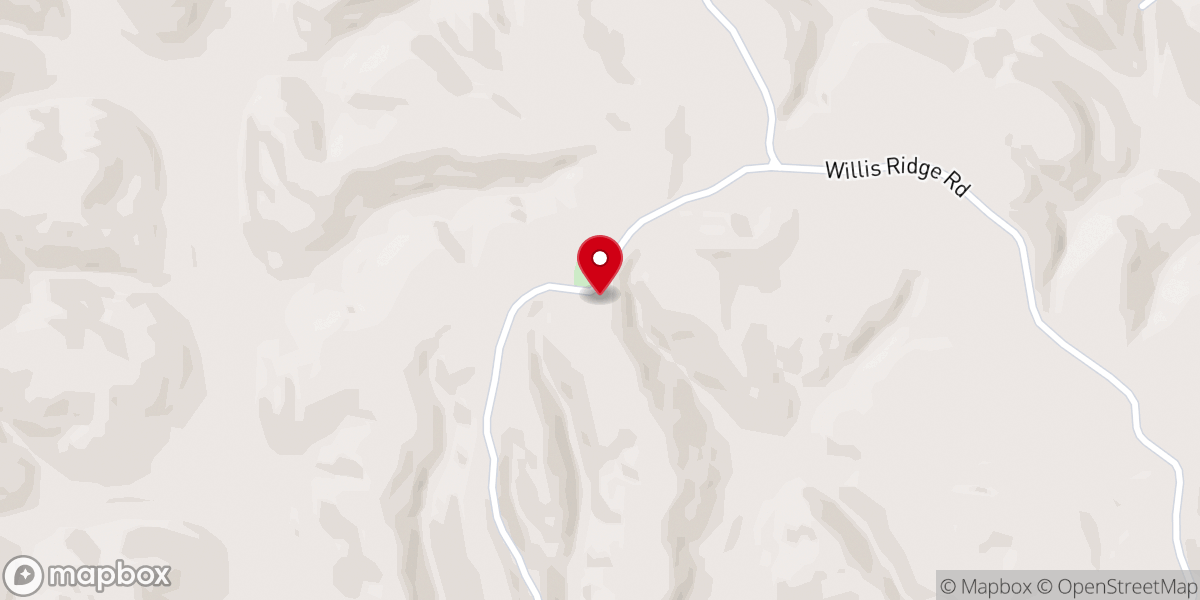 Map showing location of Willis Chapel