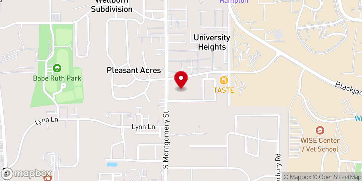 Map showing location of Church in Starkville Inc