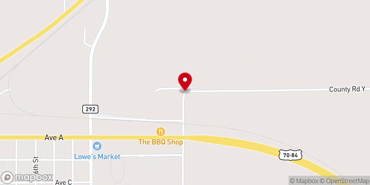 Map showing location of New Light Baptist Church