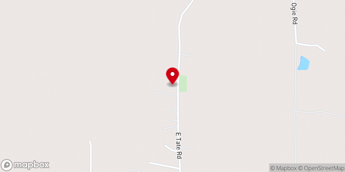 Map showing location of Hickory Grove Missionary Baptist Church
