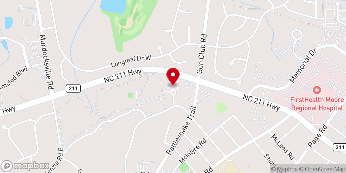 Map showing location of True North Community Church
