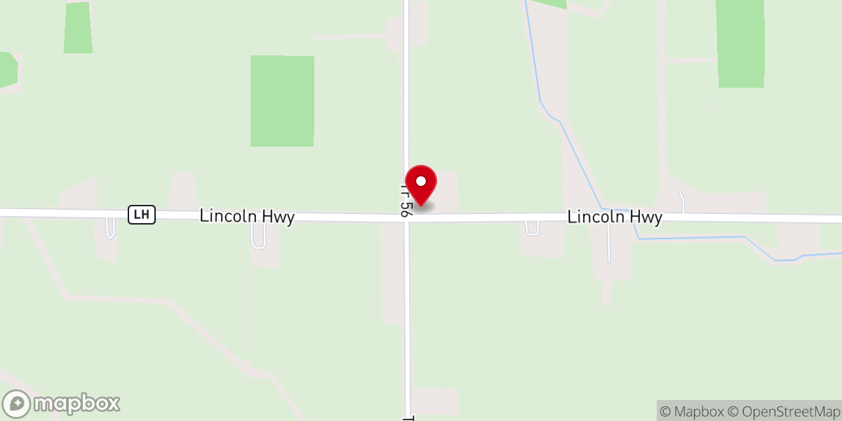 Map showing location of Bethel Church of Christ