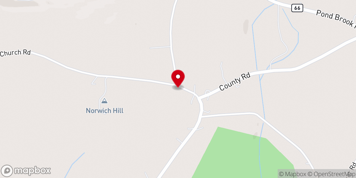 Map showing location of First Congregational Church