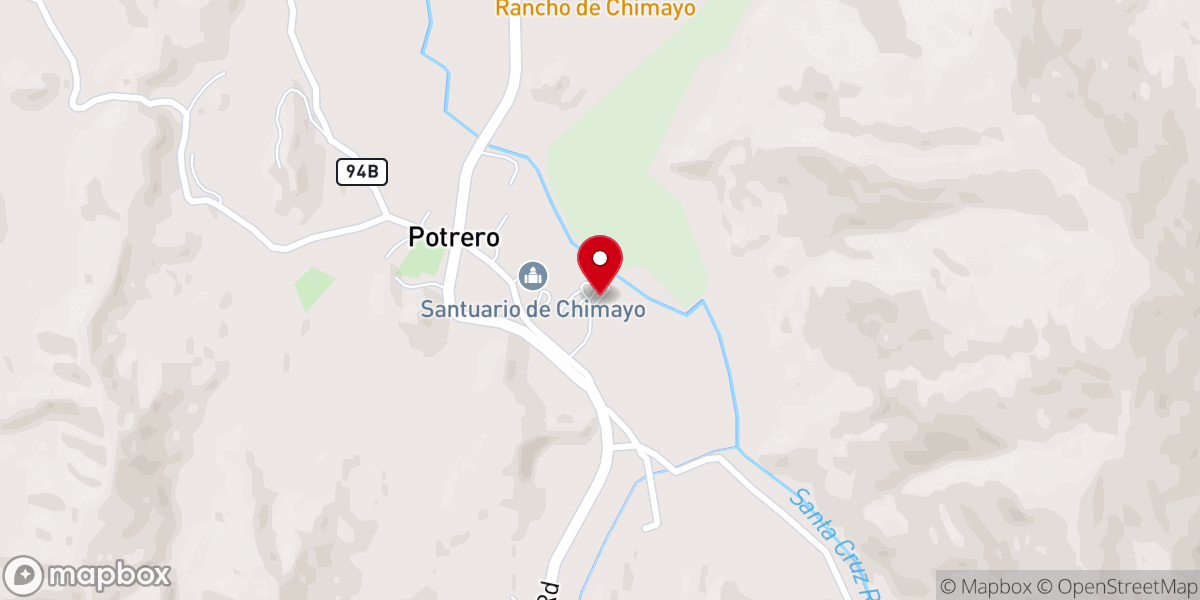 Map showing location of El Santuario de Chimayo
