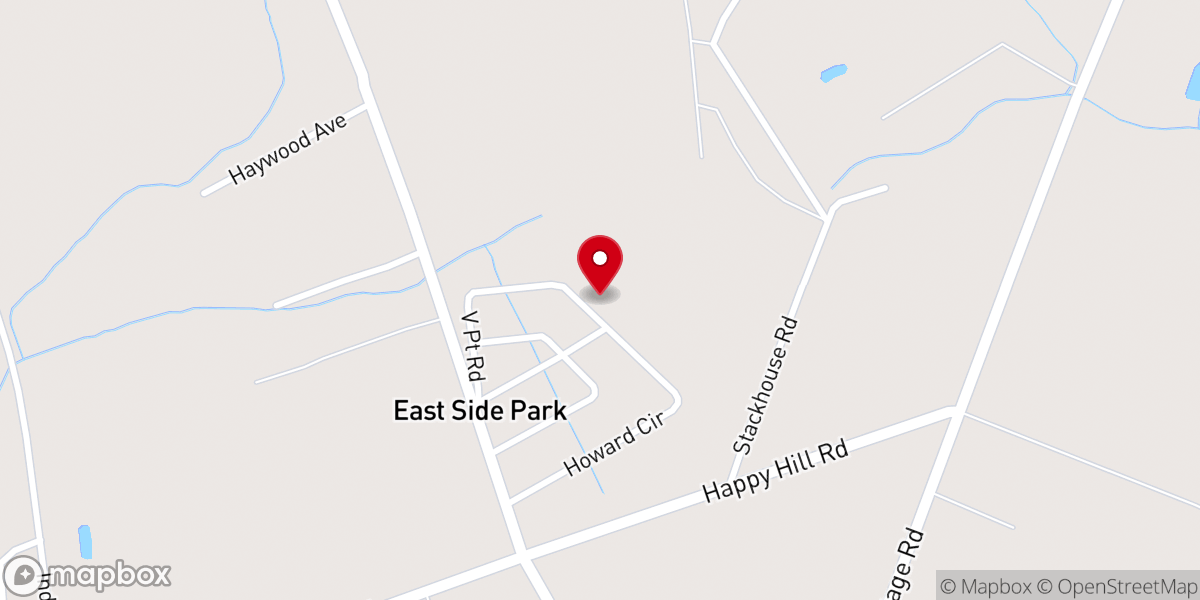 Map showing location of Oak Grove Church