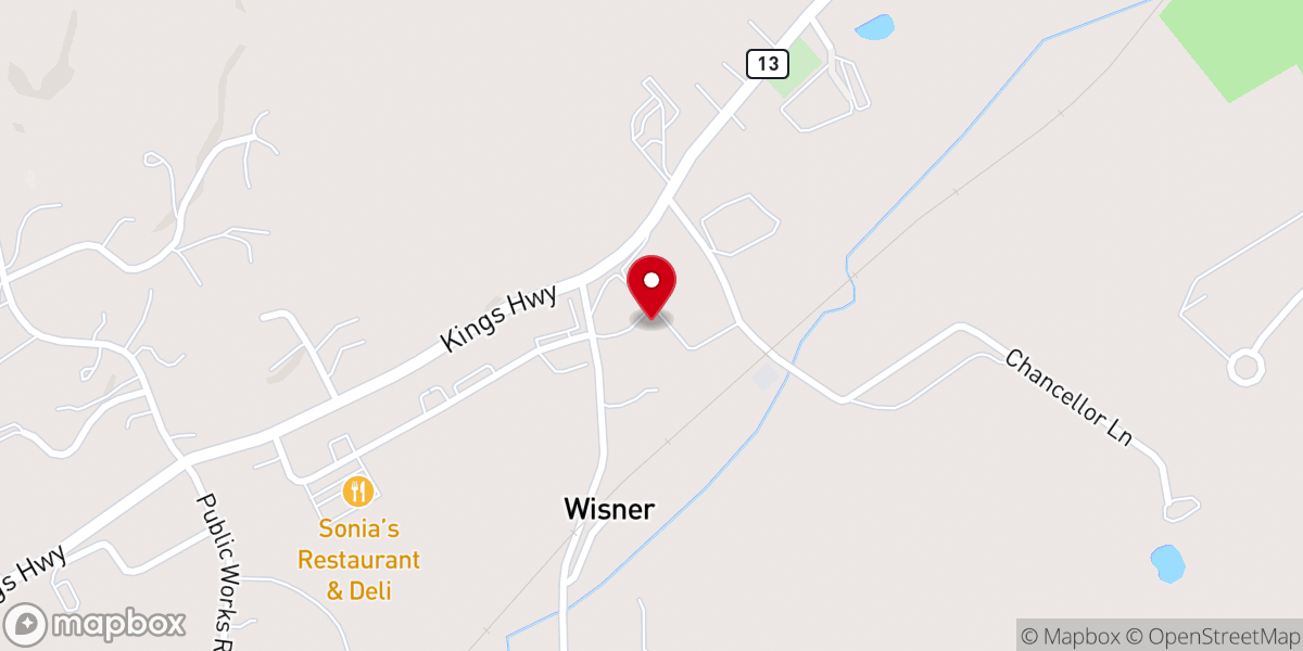 Map showing location of Calvary Baptist Church