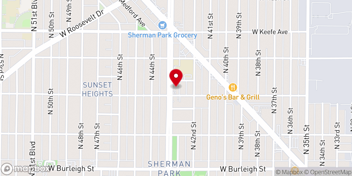 Map showing location of Good Shepherd Trinity Church