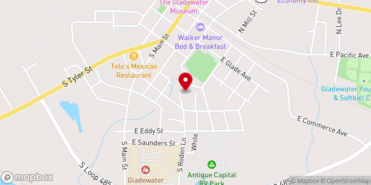 Map showing location of New Hope Baptist Church