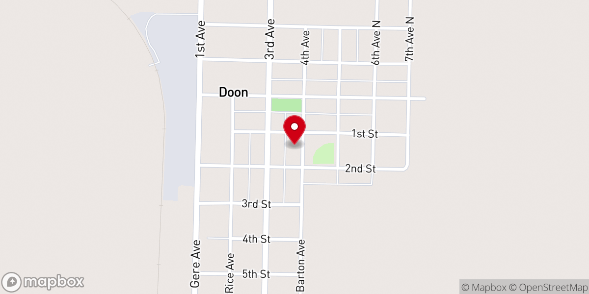 Map showing location of 1st Community Church of Hope