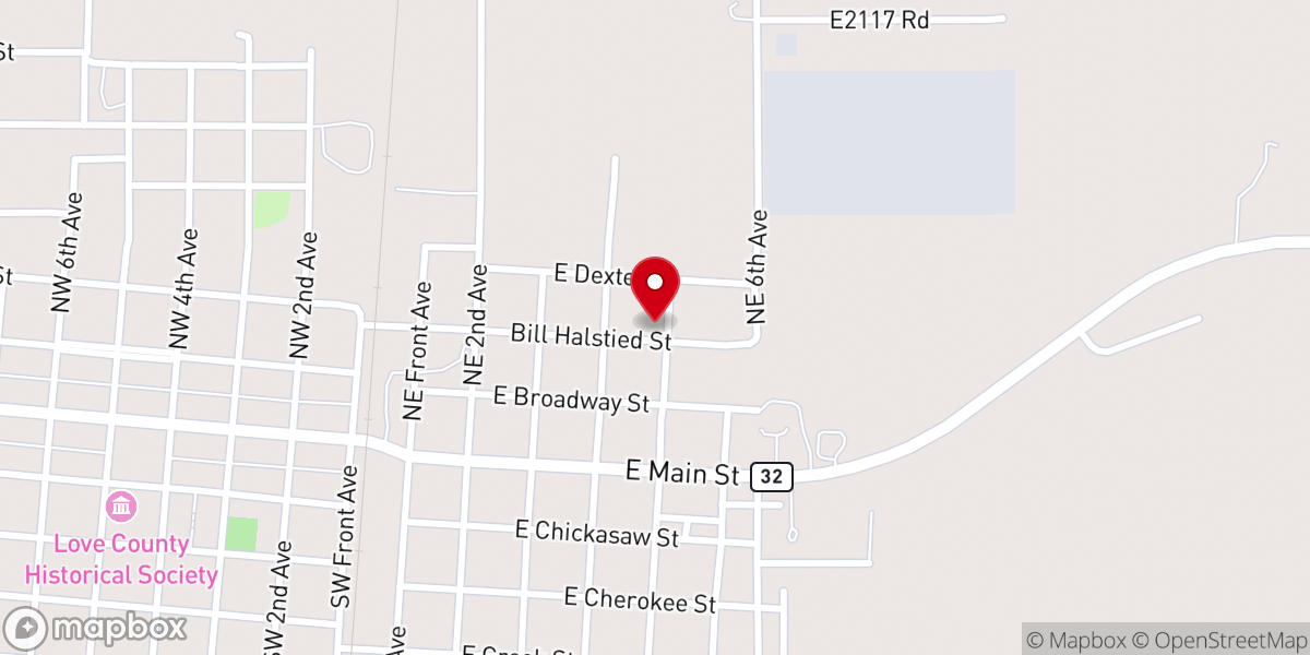 Map showing location of Sunday Morning Worship