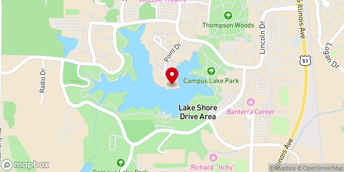 Map showing location of Southern Illinois University