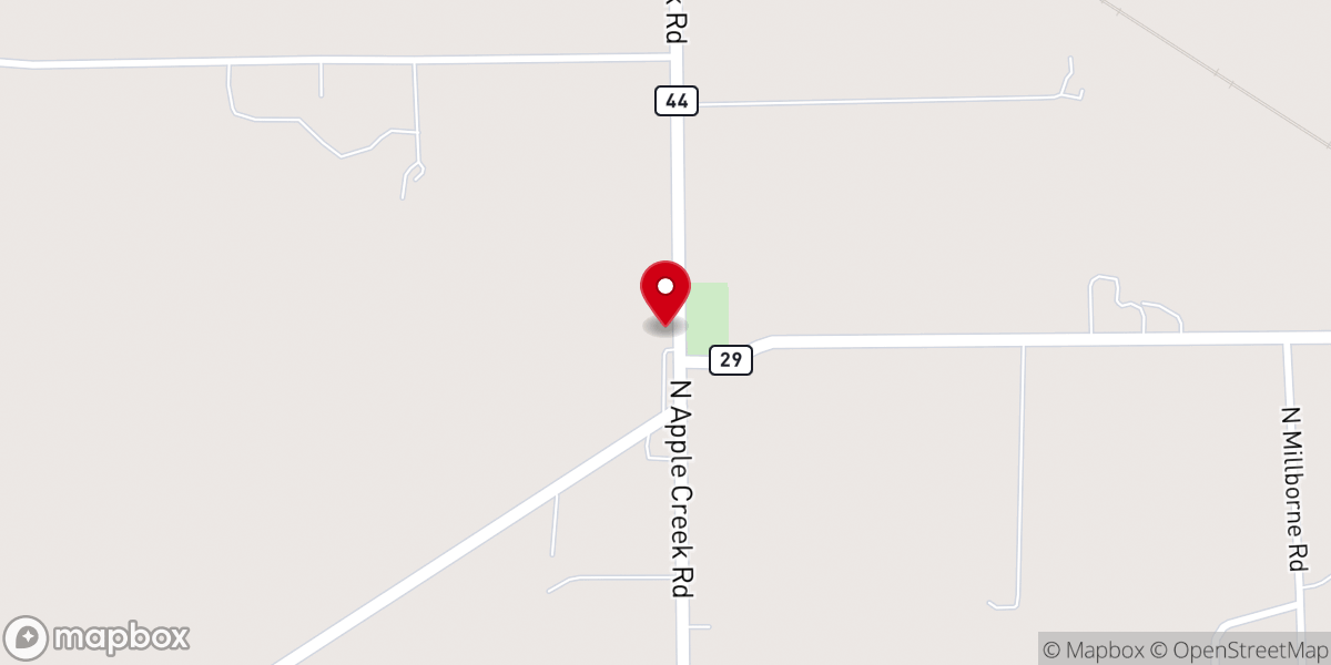 Map showing location of Paradise Church-The Brethren