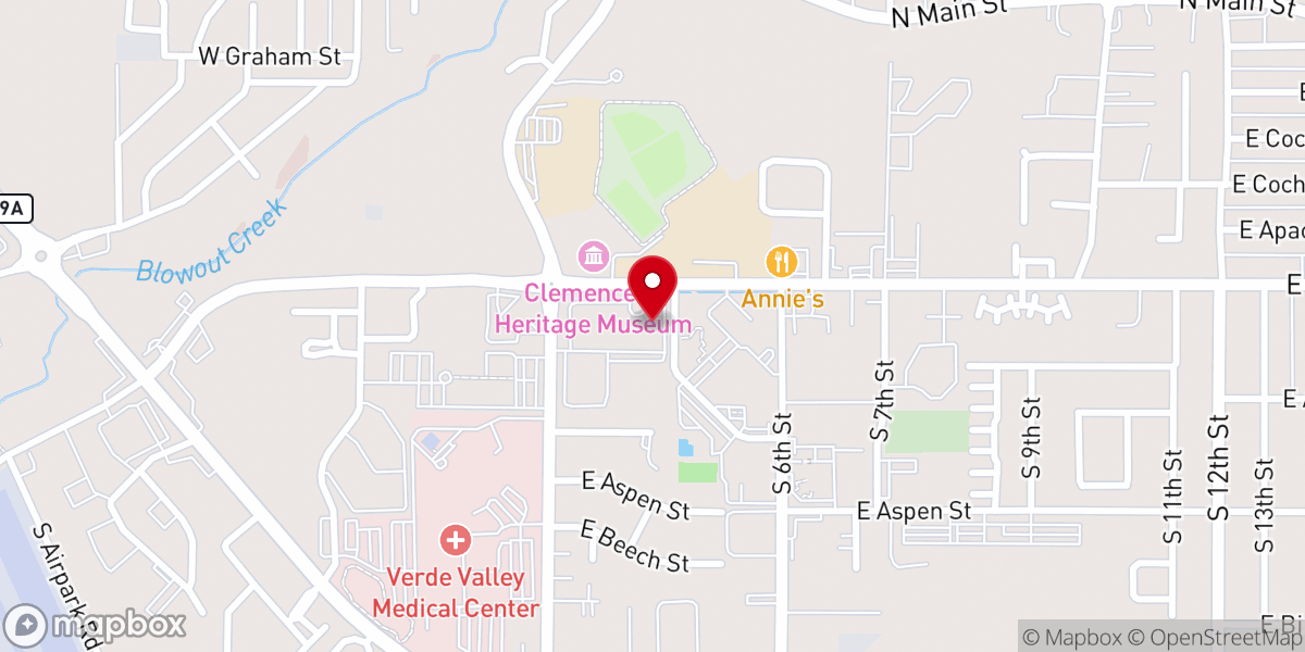 Map showing location of Cottonwood Village
