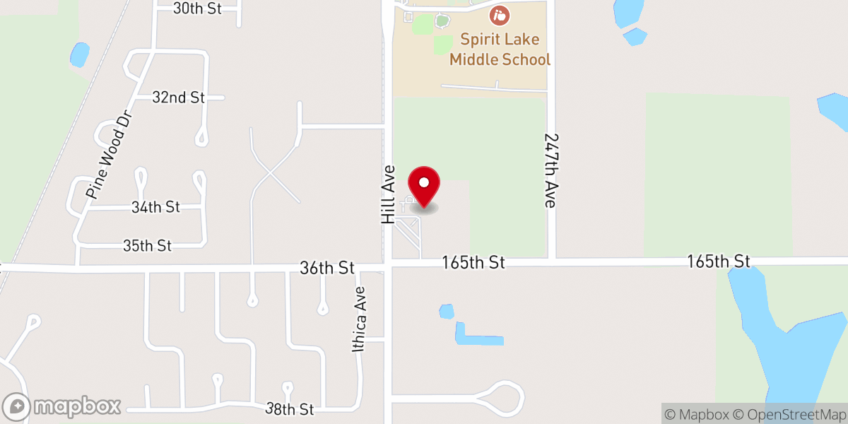 Map showing location of First Presbyterian Church