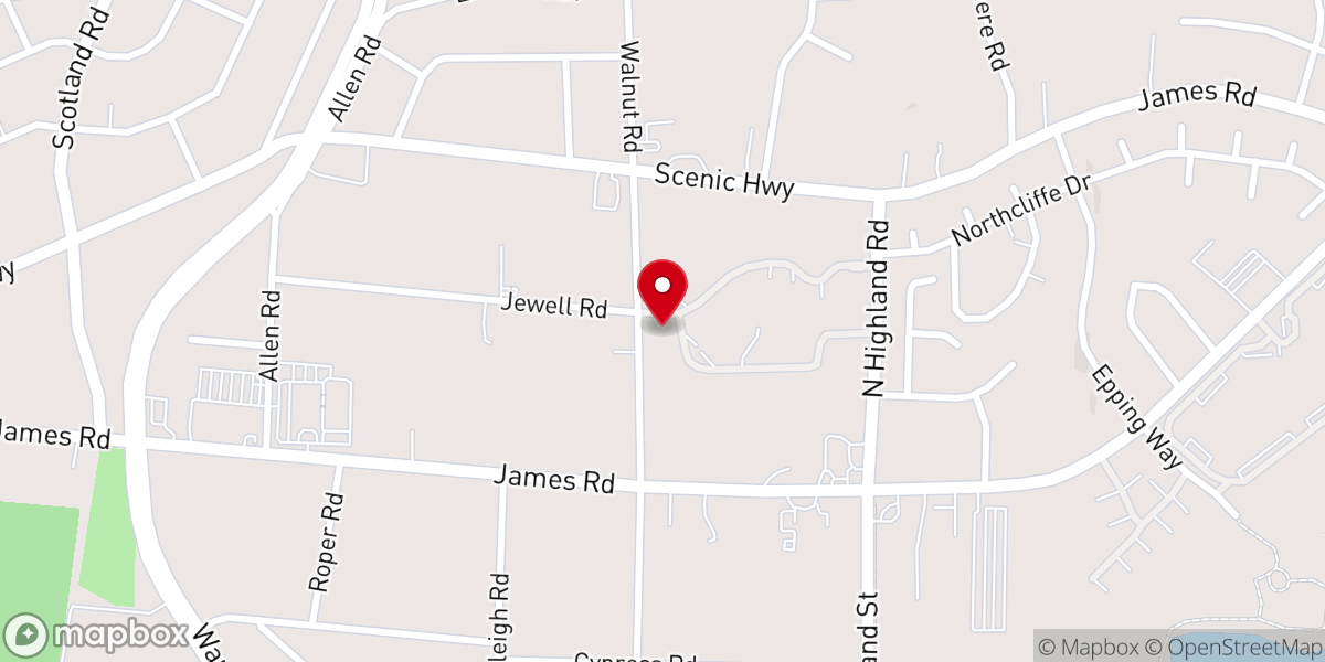 Map showing location of House of Praise Christian Center
