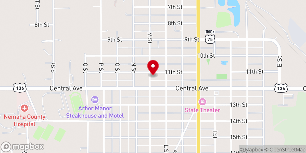 Map showing location of Calvary Christian Center