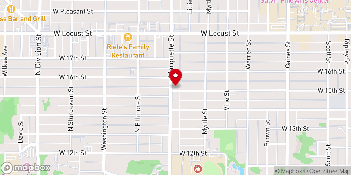 Map showing location of Cornerstone Wesleyan Nazarene Church