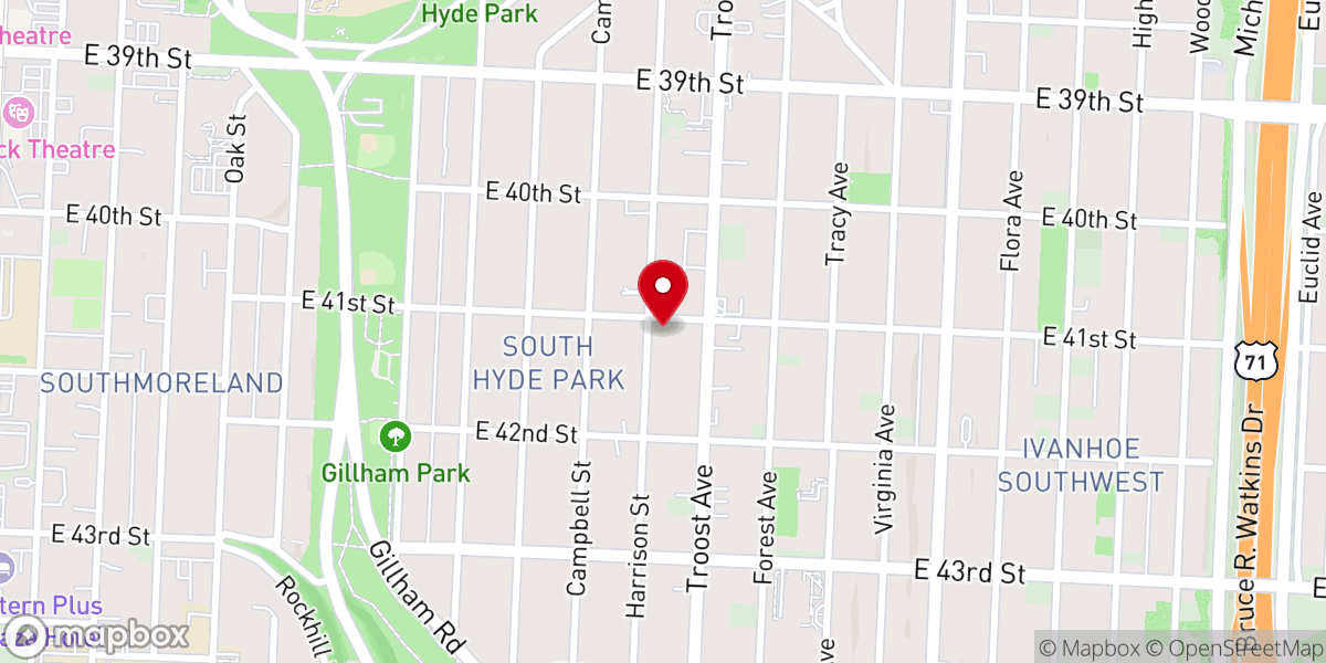 Map showing location of Grace Assembly of God