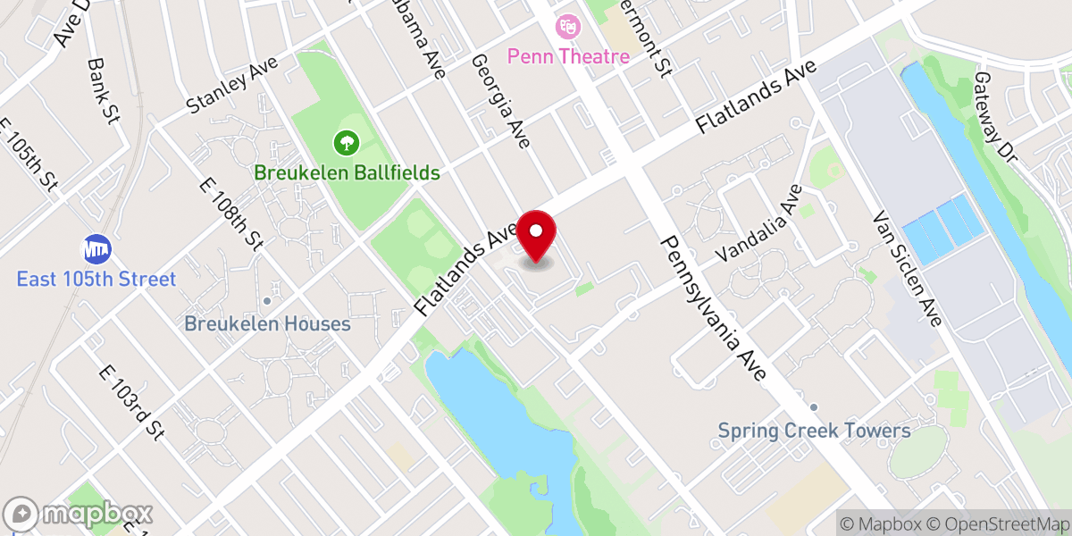 Map showing location of Christian Cultural Center - Brooklyn Campus